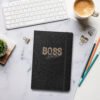 hardcover-bound-notebook-black-front-699e816d1300c.jpg Boss Babe Hardcover bound notebook