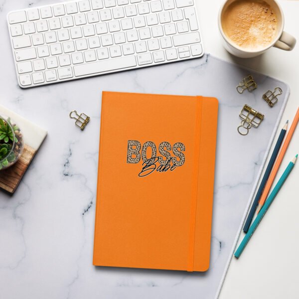 hardcover-bound-notebook-orange-front-699e816d131e6.jpg Boss Babe Hardcover bound notebook