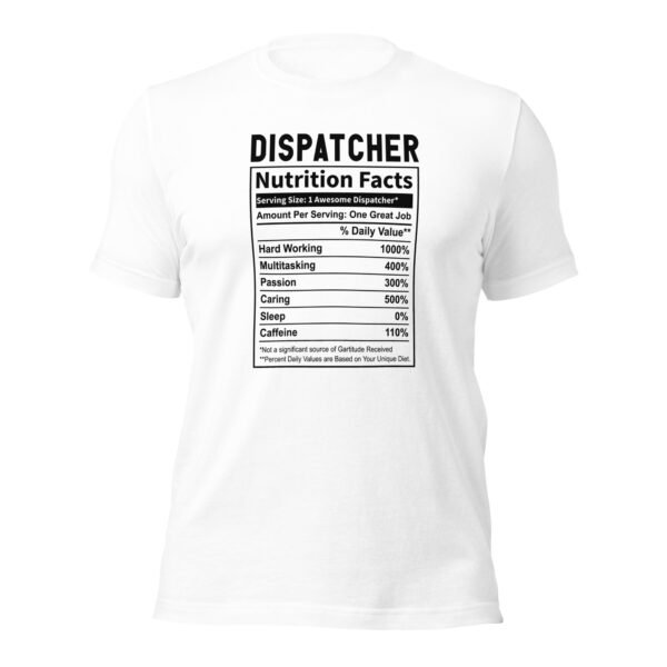 unisex-staple-t-shirt-white-front-6988b10c29836.jpg Dispatcher Nutrition Facts
