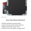 Heavy-Duty Clipboard with Storage for Truck Drivers