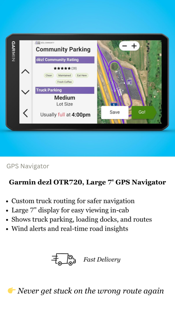 Garmin Truck GPS Navigator (Custom Routing for Truck Drivers)