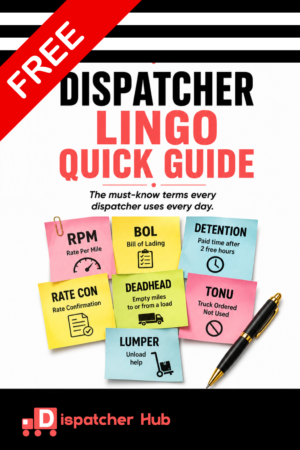 FREE Dispatcher Lingo Quick Guide